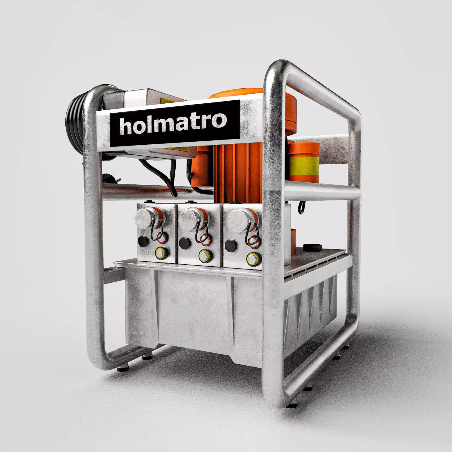 Holmatro MPU 60 D Trio Pump Low Poly Game Ready 3D Model Low-poly 3D model