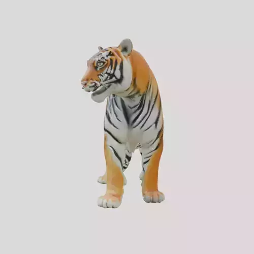 Realistic Bengal Tiger 3D Model with Detailed Textures