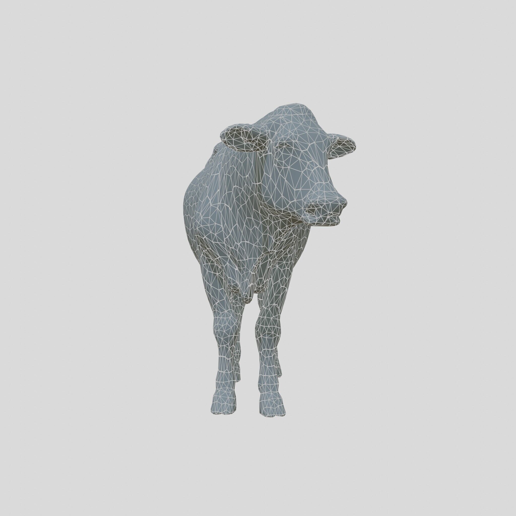 Detailed Realistic 3D Model of a Cow Low-poly 3D model_18