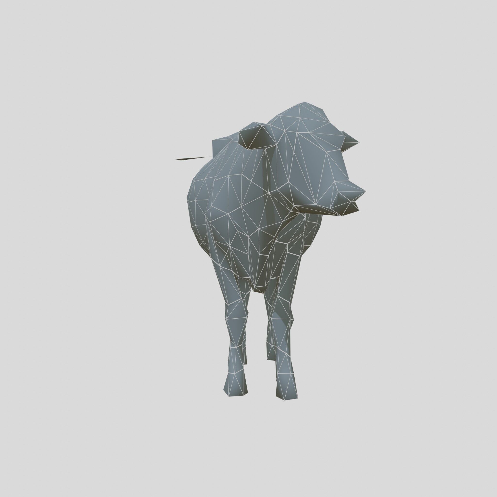 Detailed Realistic 3D Model of a Cow Low-poly 3D model_7