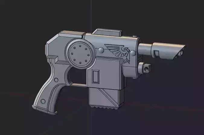 Trench veteran heavy laser gun 3D print model