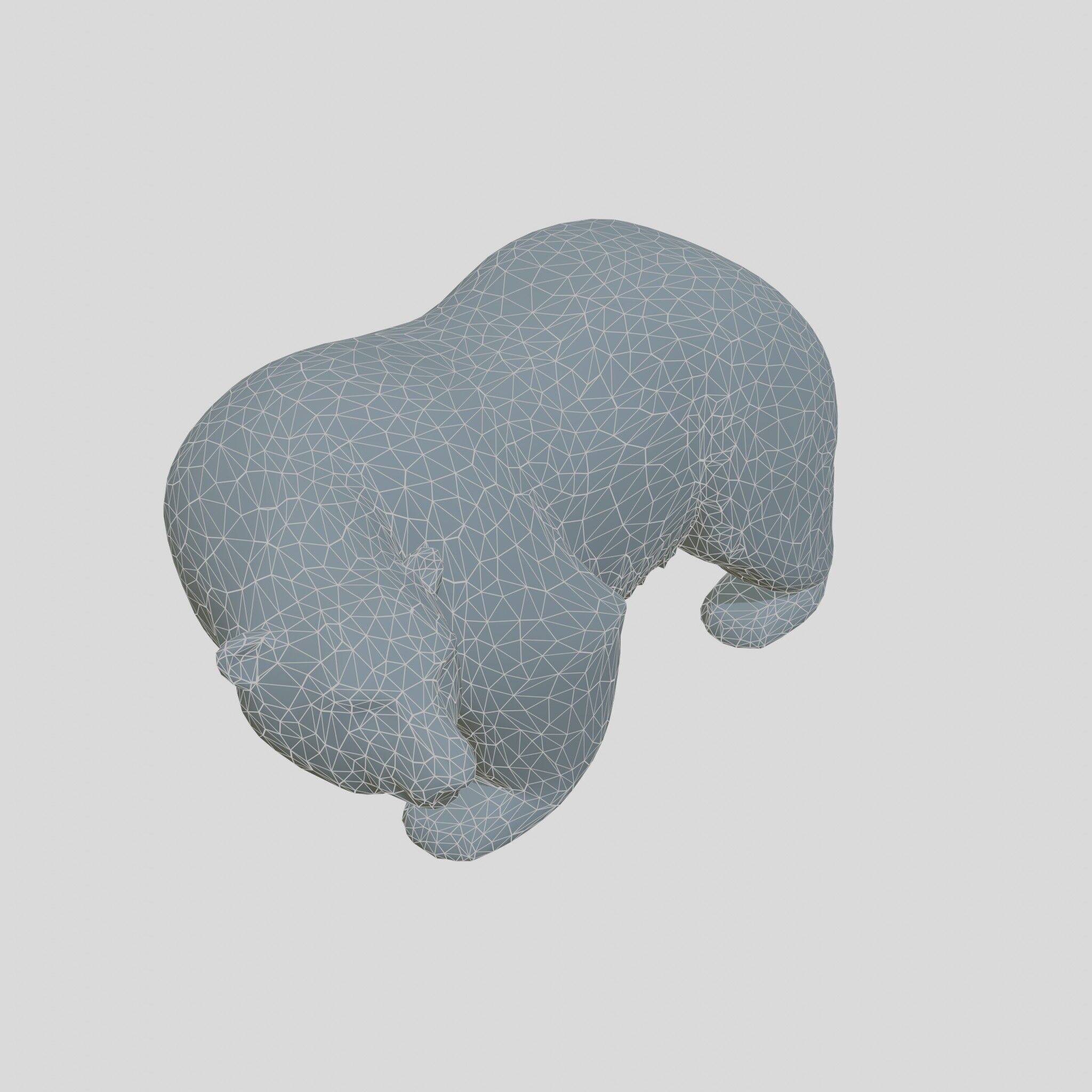Polar Bear Realistic Fur Detailed 3D Model Low-poly 3D model_12