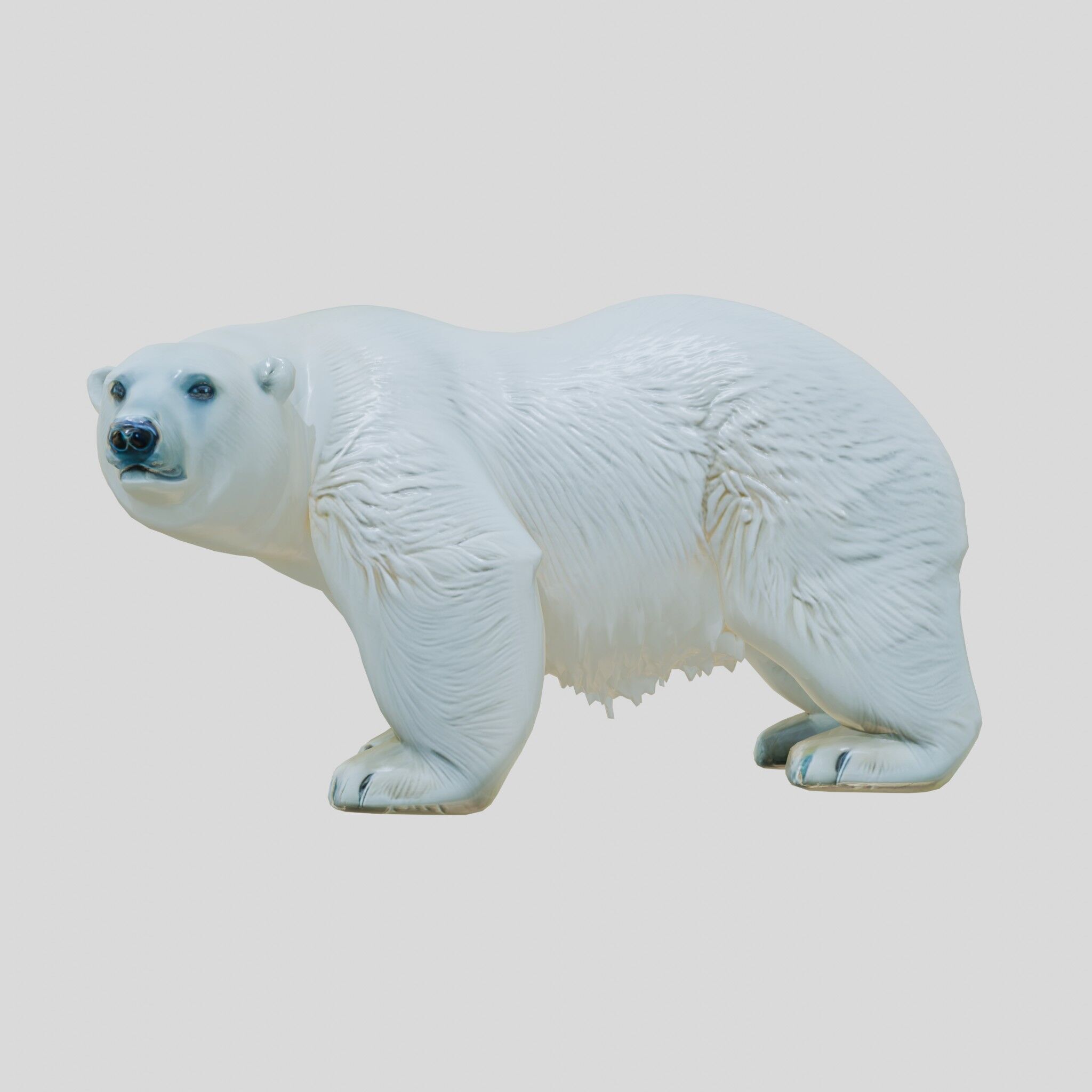 Polar Bear Realistic Fur Detailed 3D Model Low-poly 3D model_15
