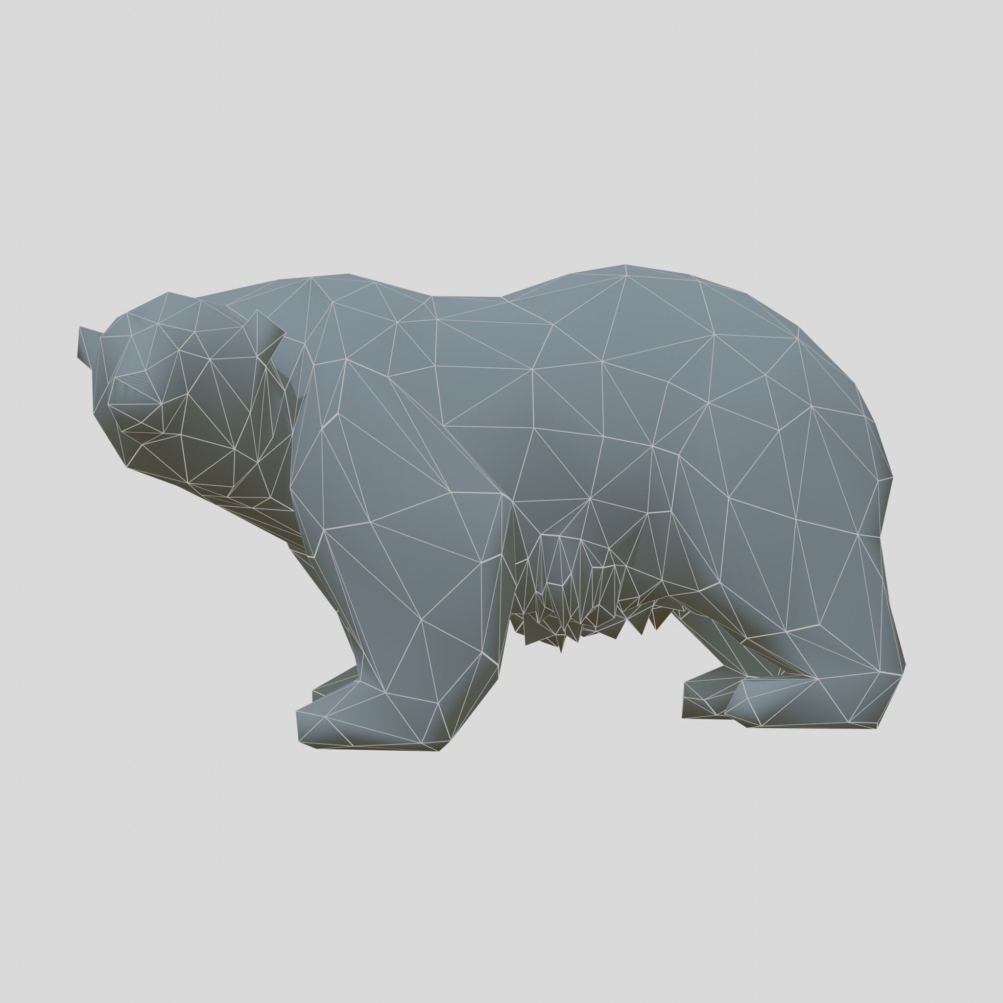 Polar Bear Realistic Fur Detailed 3D Model Low-poly 3D model_19