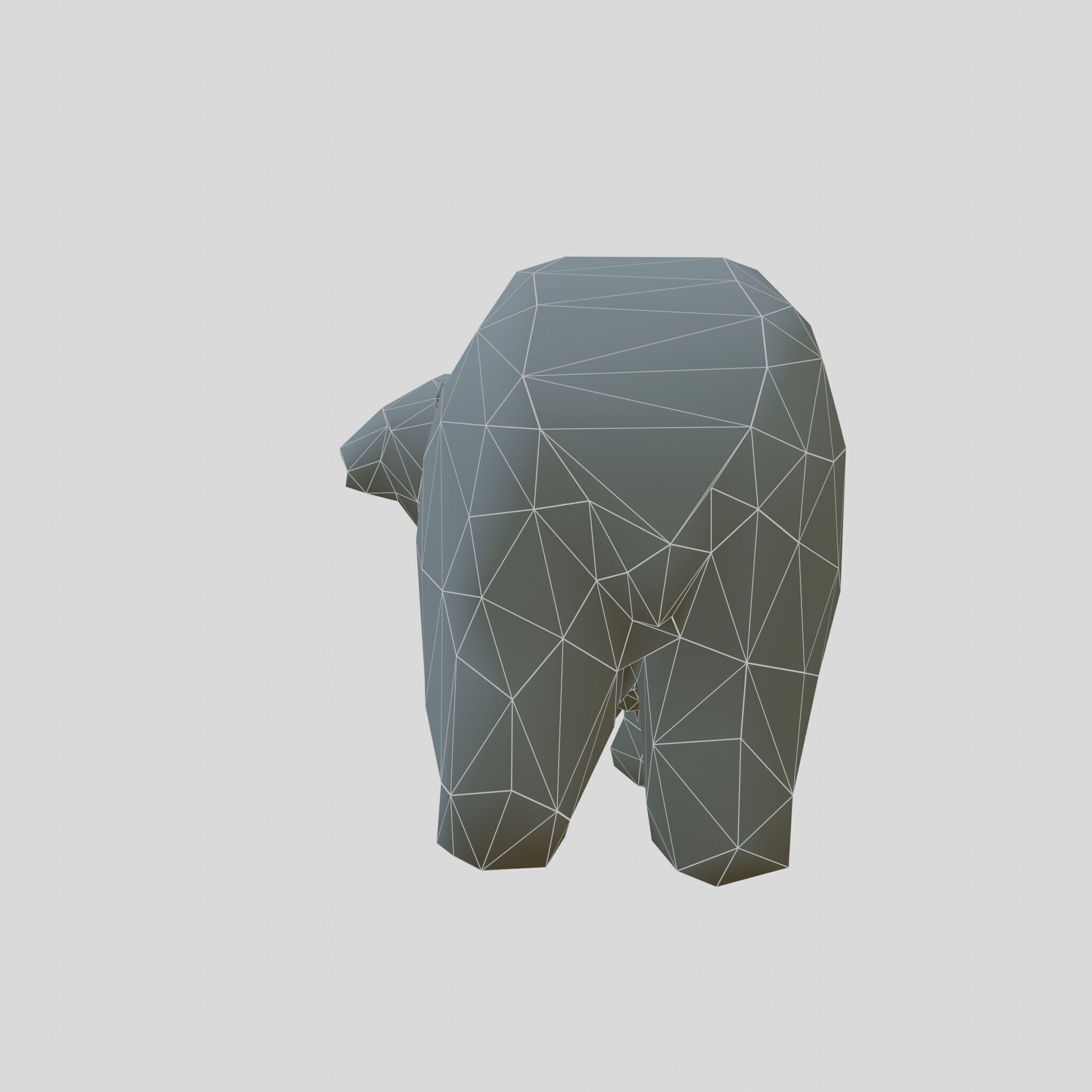 Polar Bear Realistic Fur Detailed 3D Model Low-poly 3D model_16