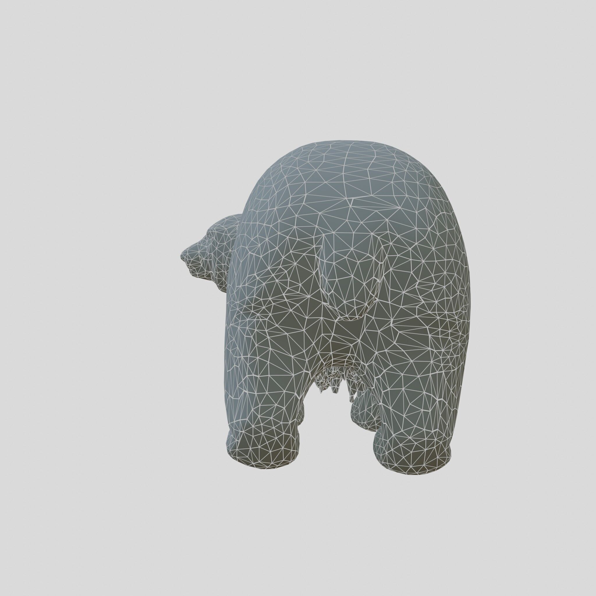 Polar Bear Realistic Fur Detailed 3D Model Low-poly 3D model_6