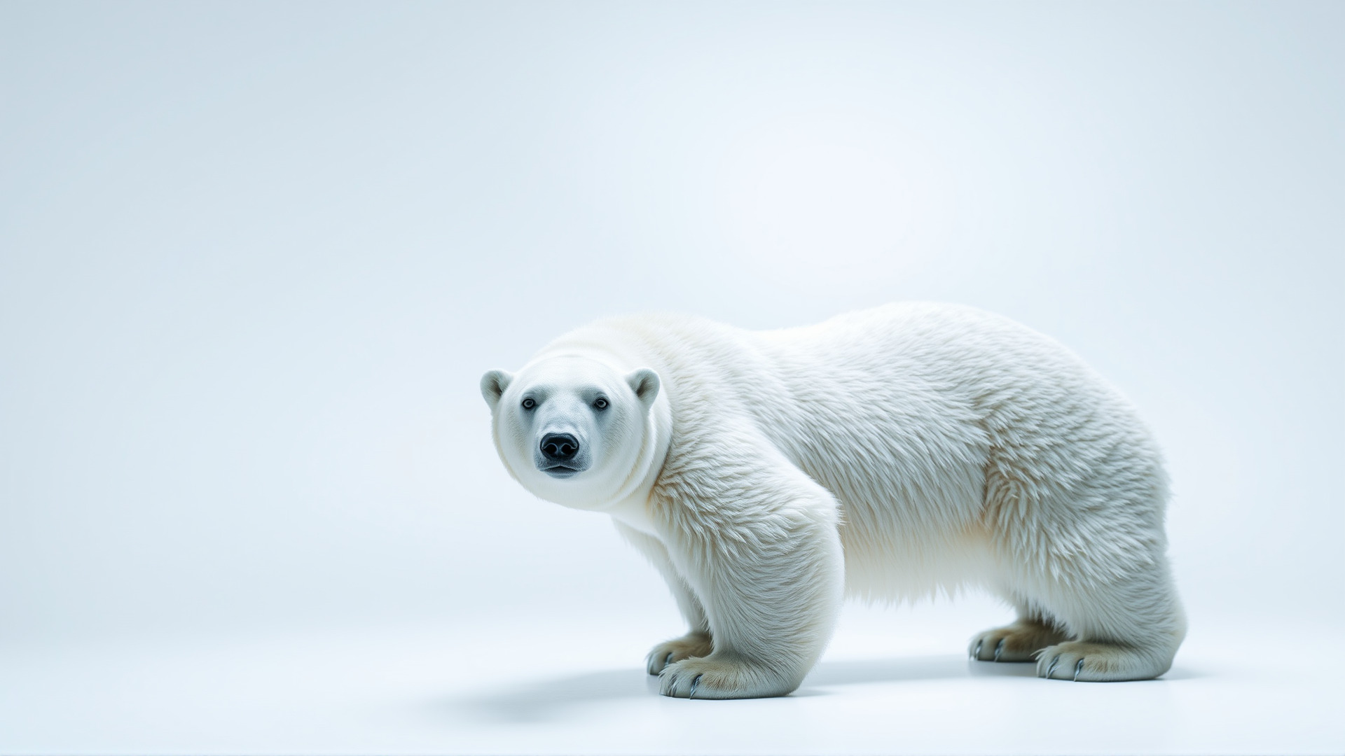 Polar Bear Realistic Fur Detailed 3D Model Low-poly 3D model_1