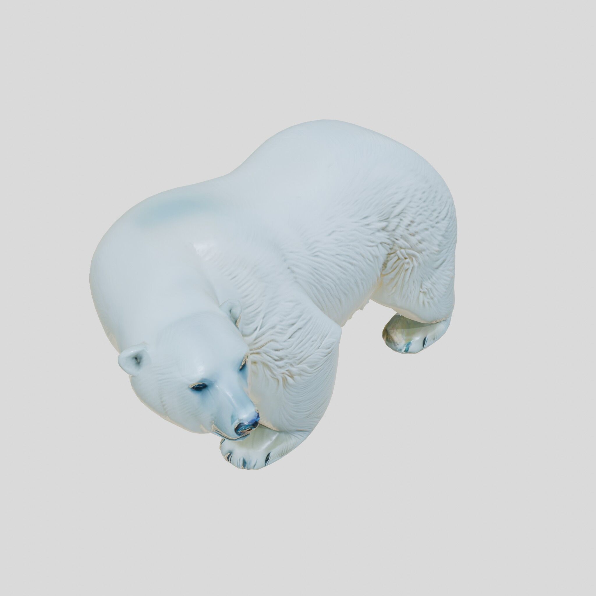 Polar Bear Realistic Fur Detailed 3D Model Low-poly 3D model_9