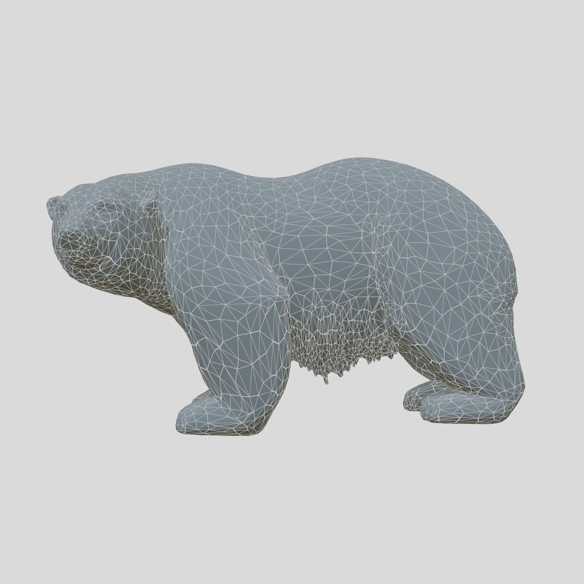 Polar Bear Realistic Fur Detailed 3D Model Low-poly 3D model_18