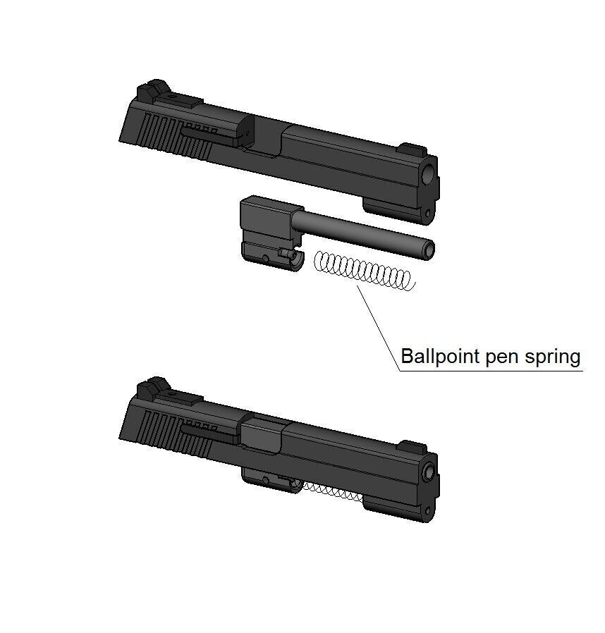 TOY AND KEYCHAIN PISTOL 3D print model_4