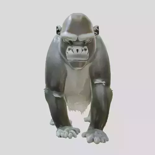 Realistic Gorilla 3D Model with Detailed Fur and Anatomy