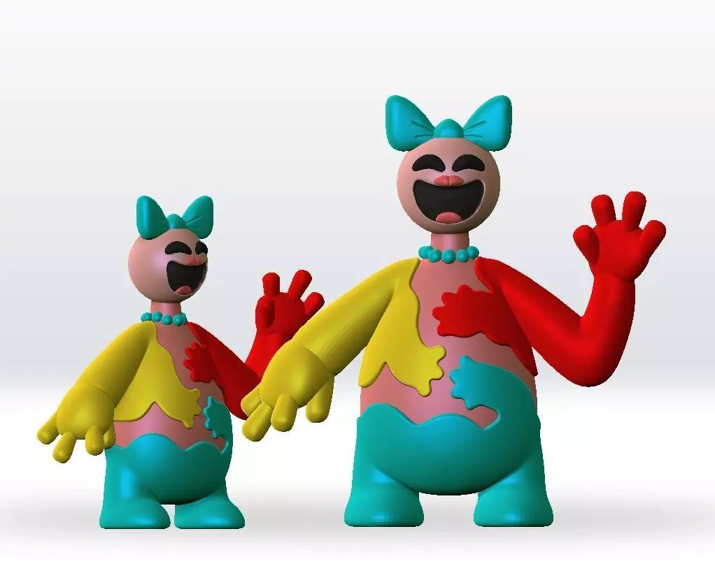 Dolly the Doughgirl Doey STL 3D Model Fanart character 3D print model_0