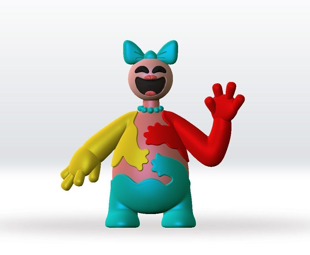 Dolly the Doughgirl Doey STL 3D Model Fanart character 3D print model_2