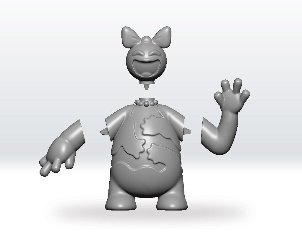 Dolly the Doughgirl Doey STL 3D Model Fanart character 3D print model_1