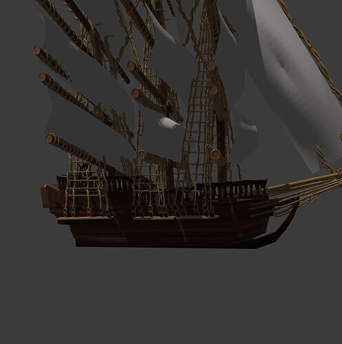 WaterSailboadGameMpdel Low-poly 3D model