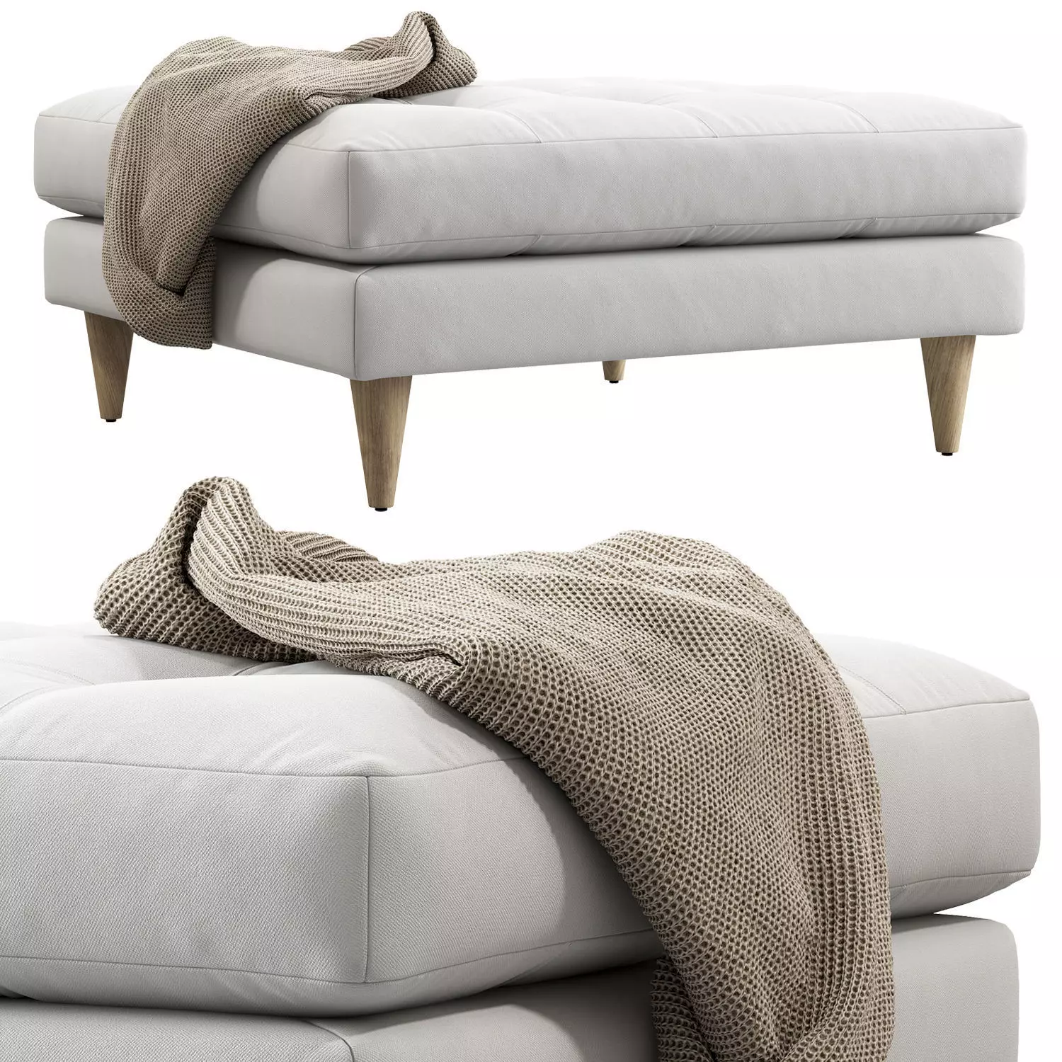 Joybird Eliot XL Ottoman 3D model_0