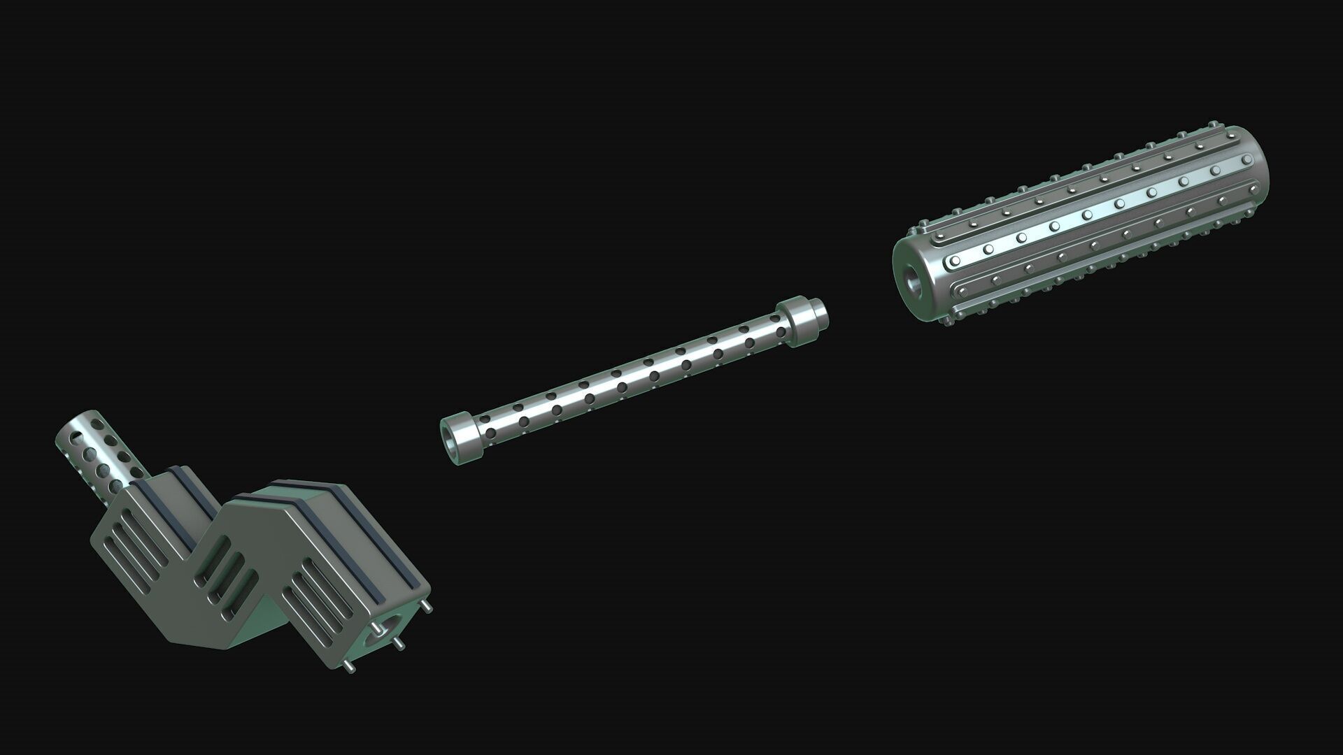 Sci fi and steampunk elements 3D model_7