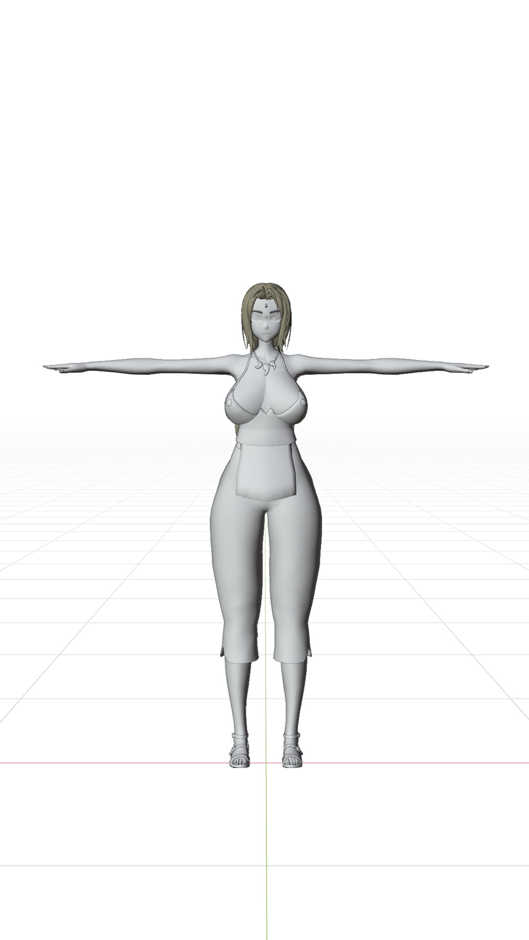 Tsunade senju from naruto shipuden 3D model_4