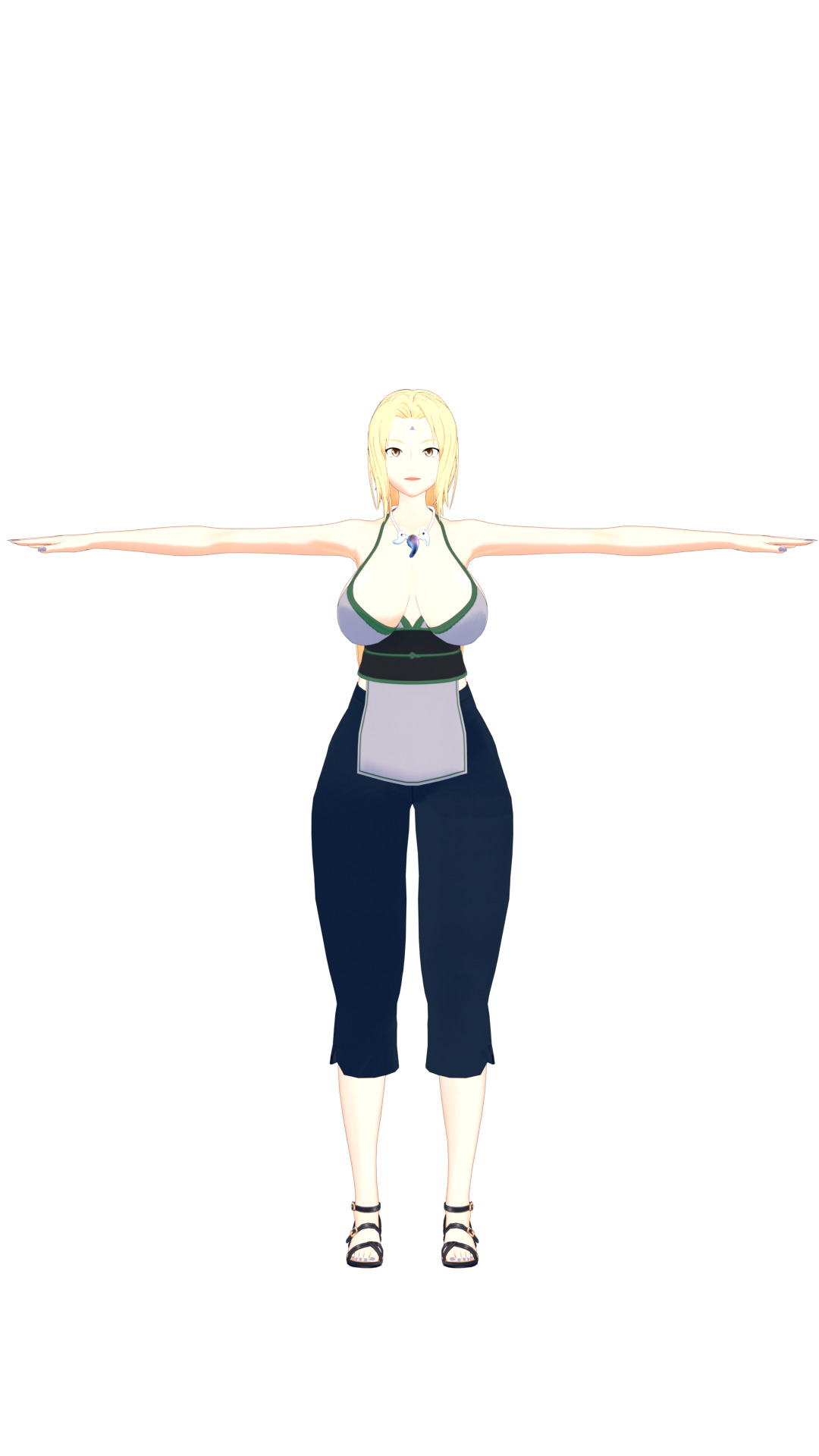 Tsunade senju from naruto shipuden 3D model_2