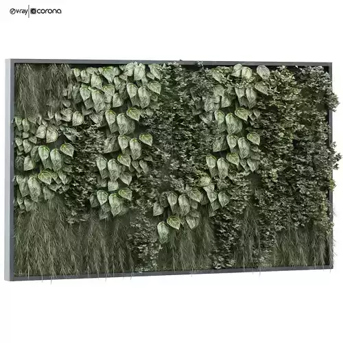 verticalplant in box greenwall and partition set 363