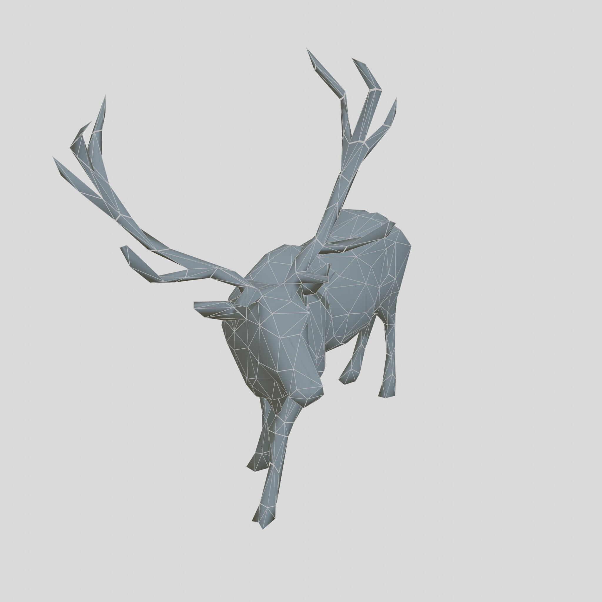 Realistic Elk with Majestic Antlers 3D Model Low-poly 3D model_25