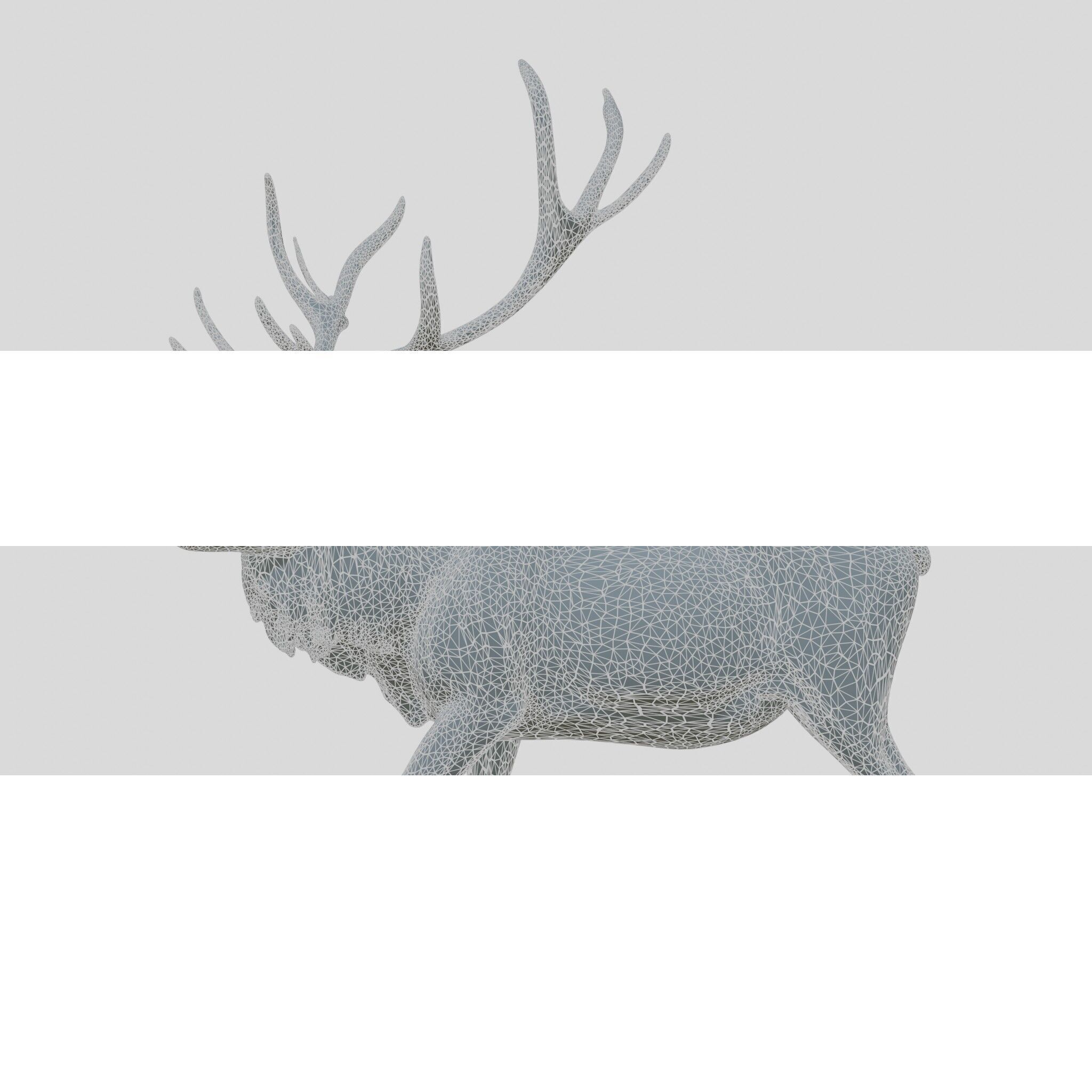 Realistic Elk with Majestic Antlers 3D Model Low-poly 3D model_20