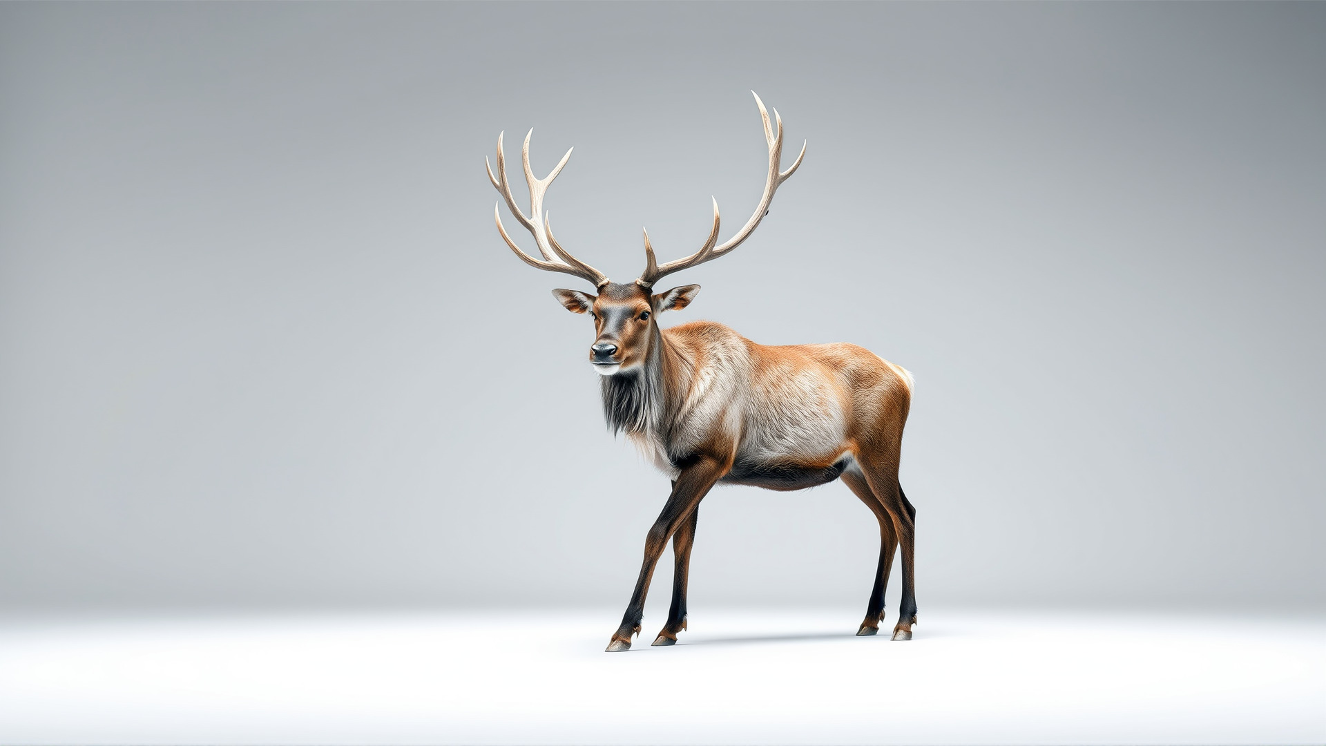 Realistic Elk with Majestic Antlers 3D Model Low-poly 3D model_3