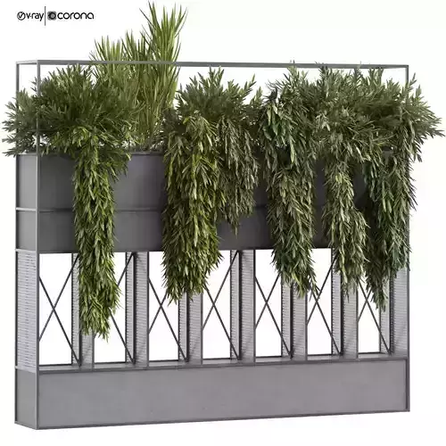 verticalplant in box greenwall and partition set 364