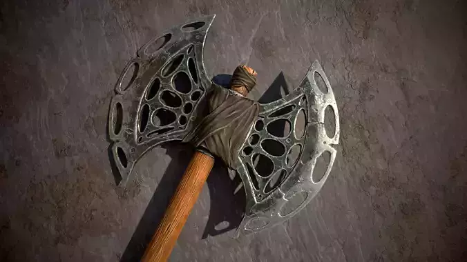 Gameready Stylized Viking Axe