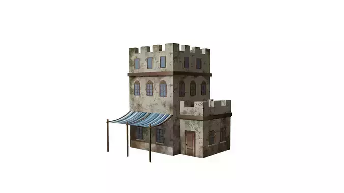 Middle Eastern Style Building - PBR Game Ready