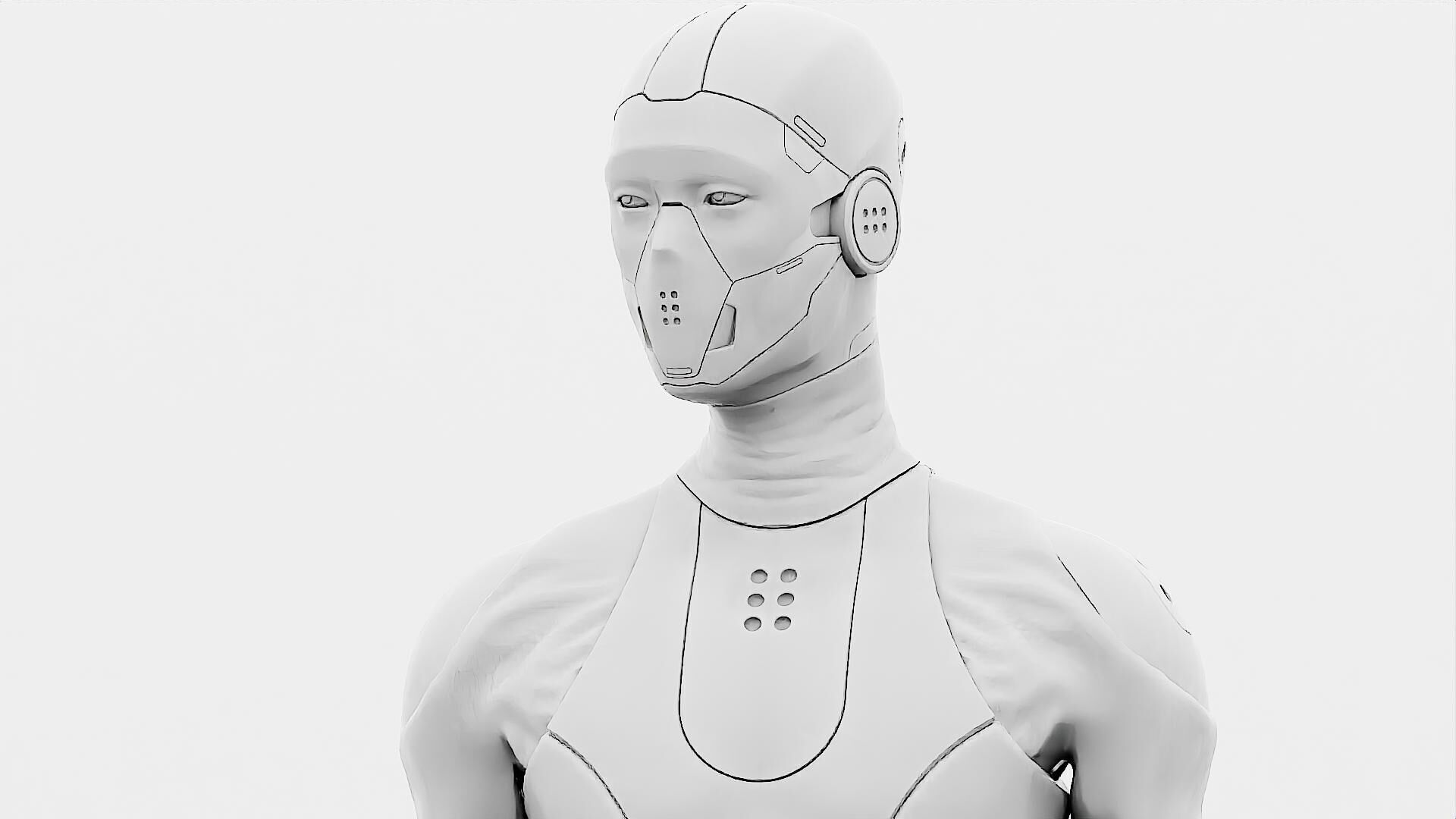 ROB-MECHA A  Rigged for Unreal Engine - Unity - MIXAMO 3D model_34