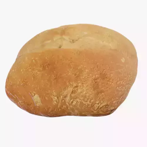 Fresh small bread Low-poly 3D model