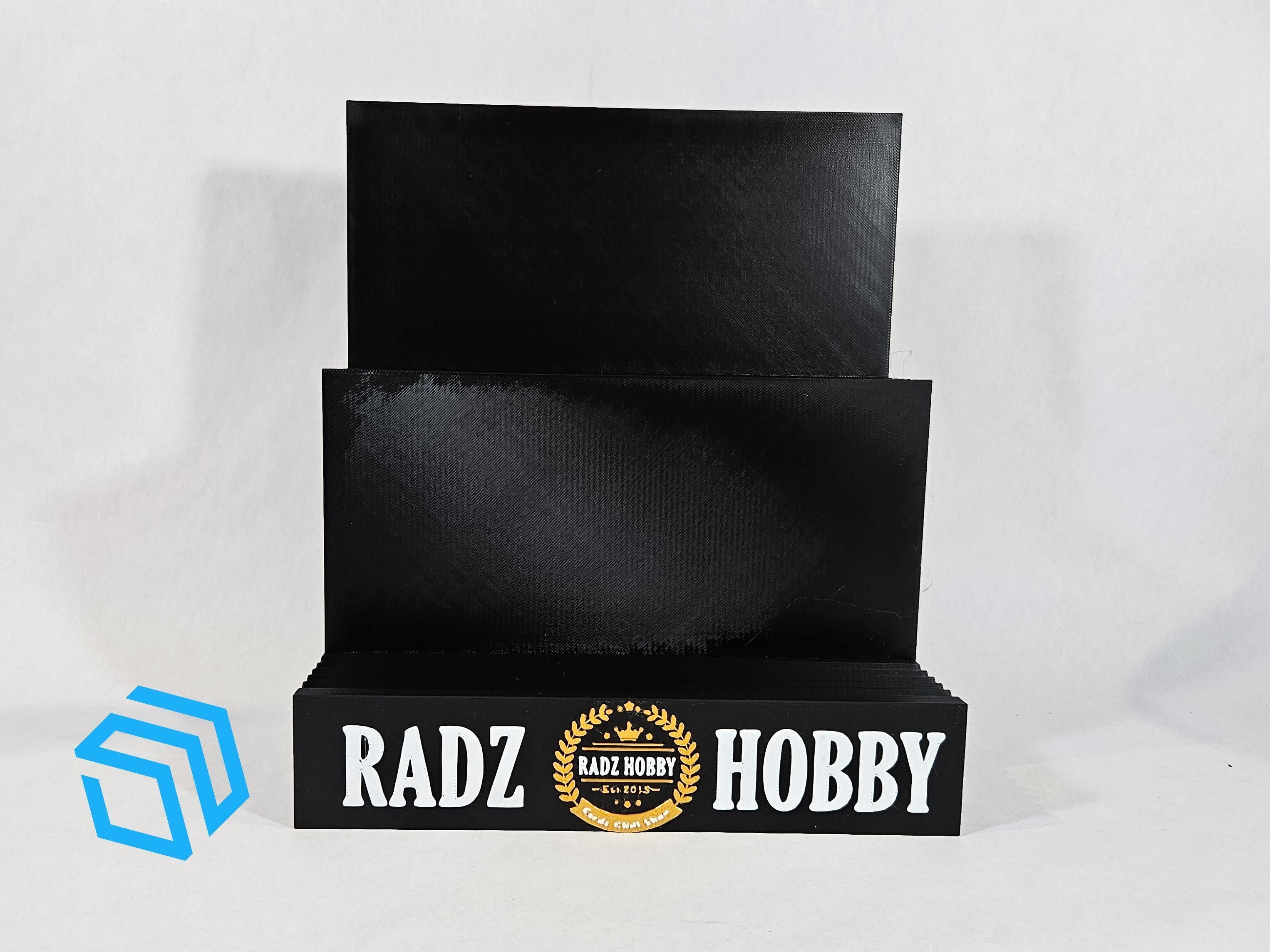 XXXL Trading Card Holder Display Stand Single Double Level 3D print model_4