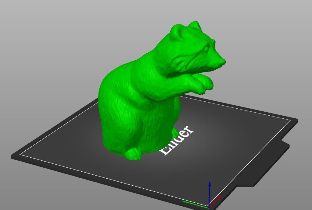 beggin baby racoon statue 3D print model_7