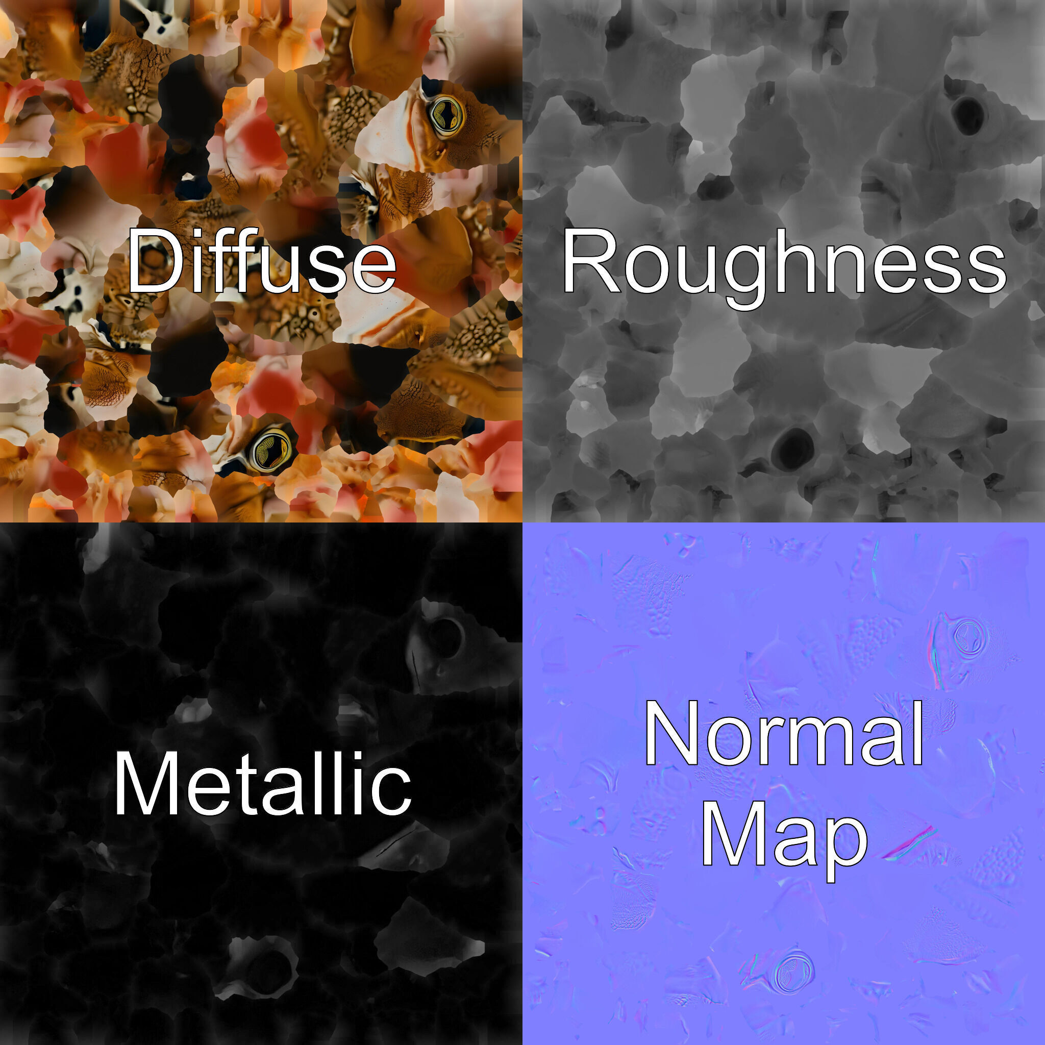 Realistic Tropical Frog 3D Model with High-Quality Textures Low-poly 3D model_30