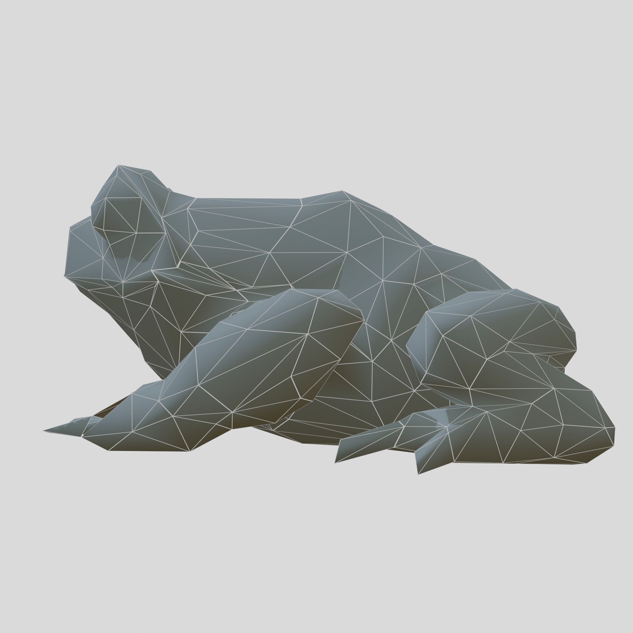 Realistic Tropical Frog 3D Model with High-Quality Textures Low-poly 3D model_7