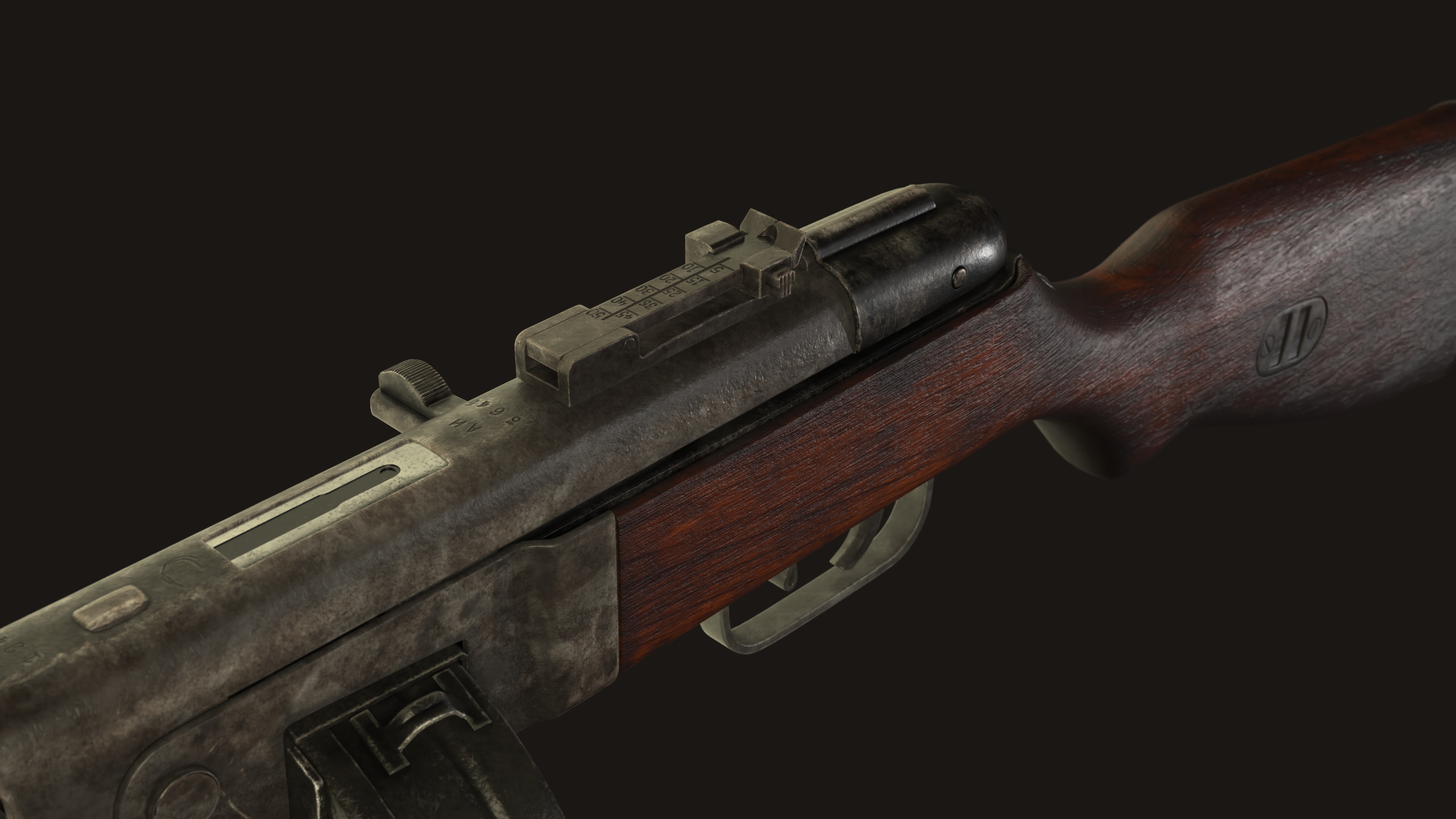 PPSh-41 Low-poly 3D model_11