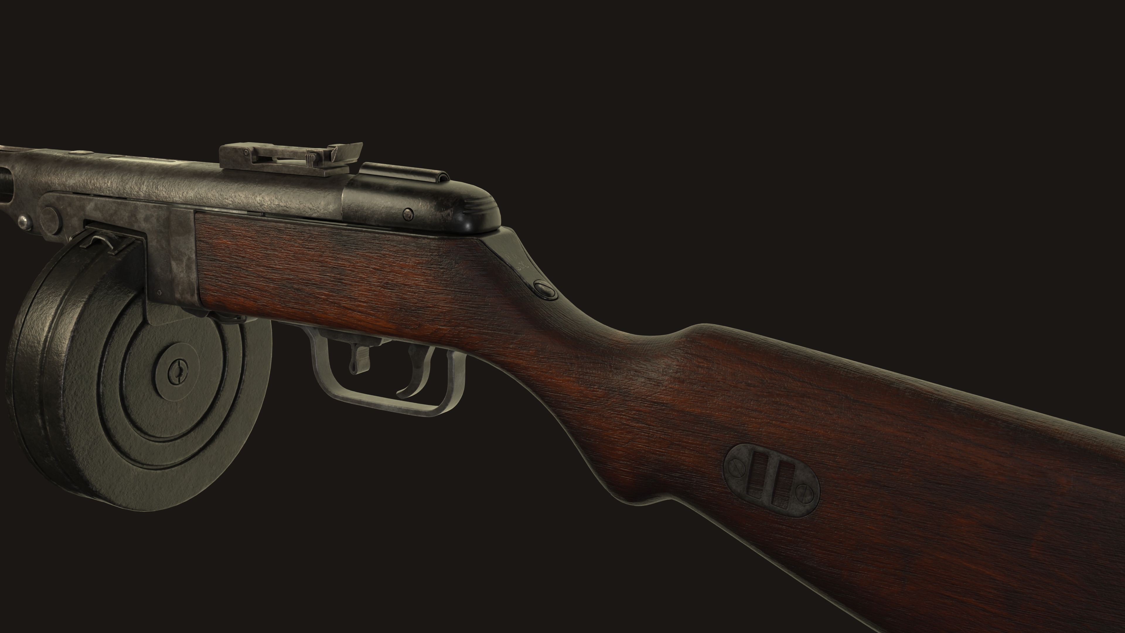 PPSh-41 Low-poly 3D model_7
