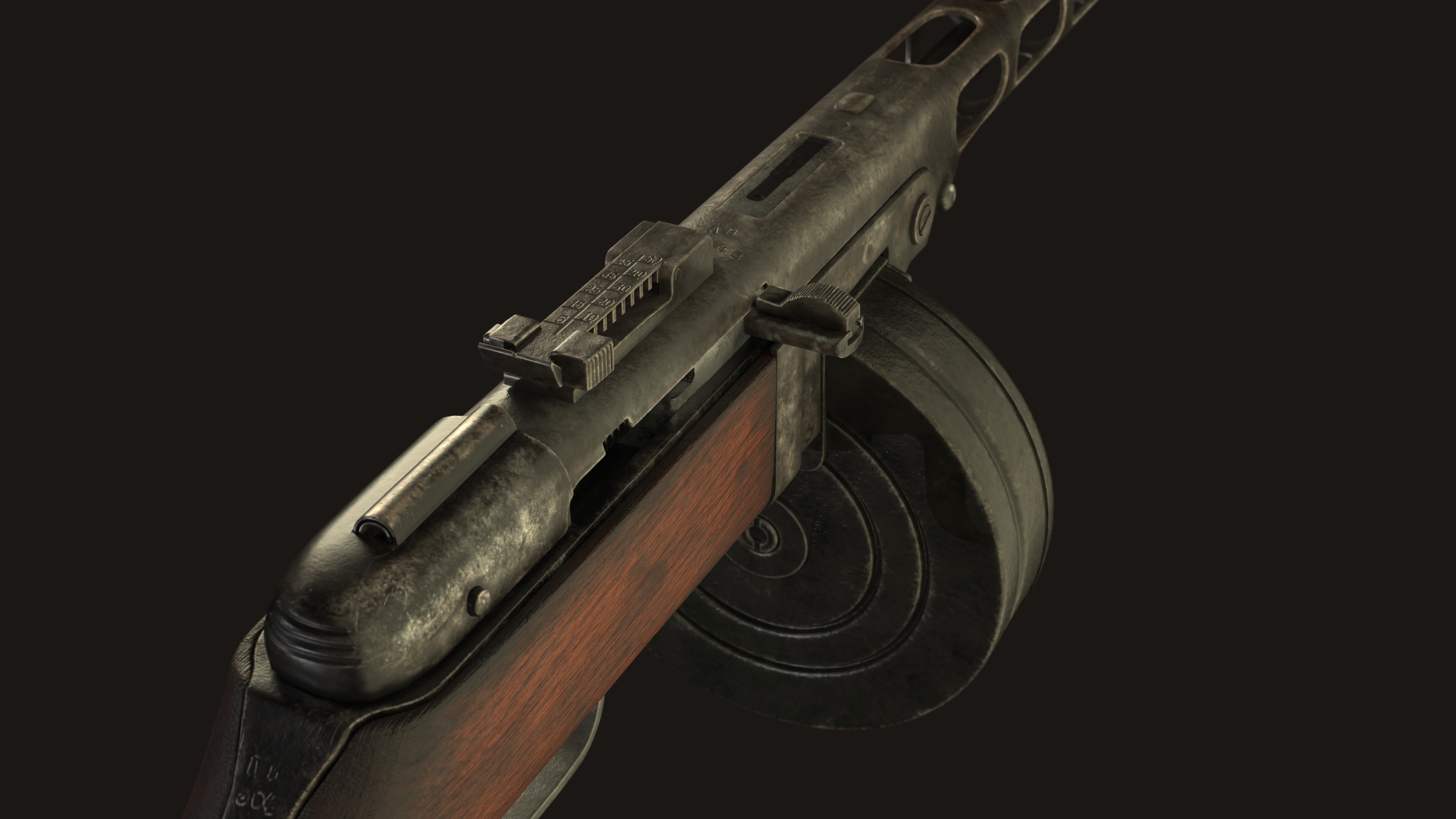PPSh-41 Low-poly 3D model_10