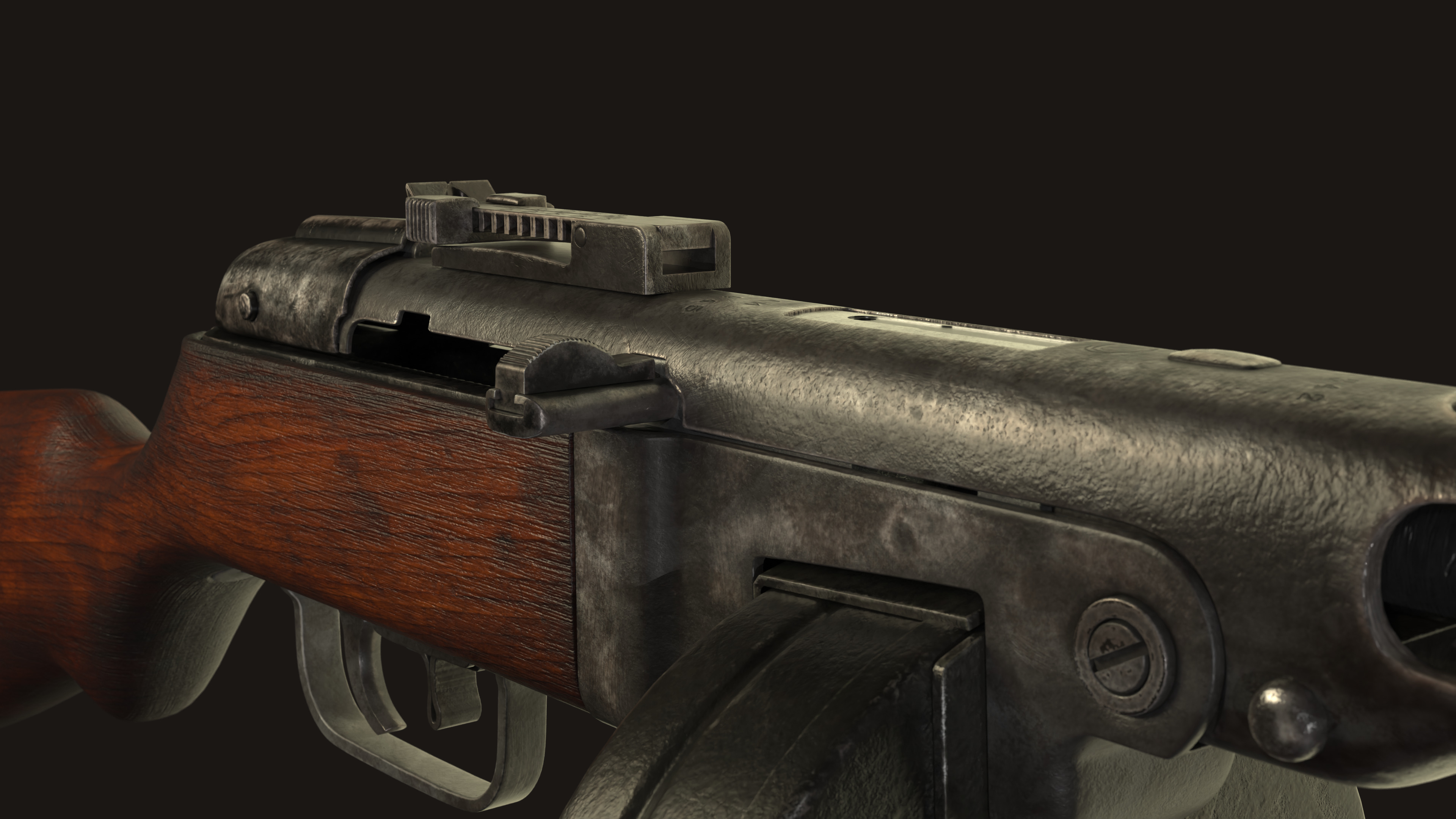 PPSh-41 Low-poly 3D model_19