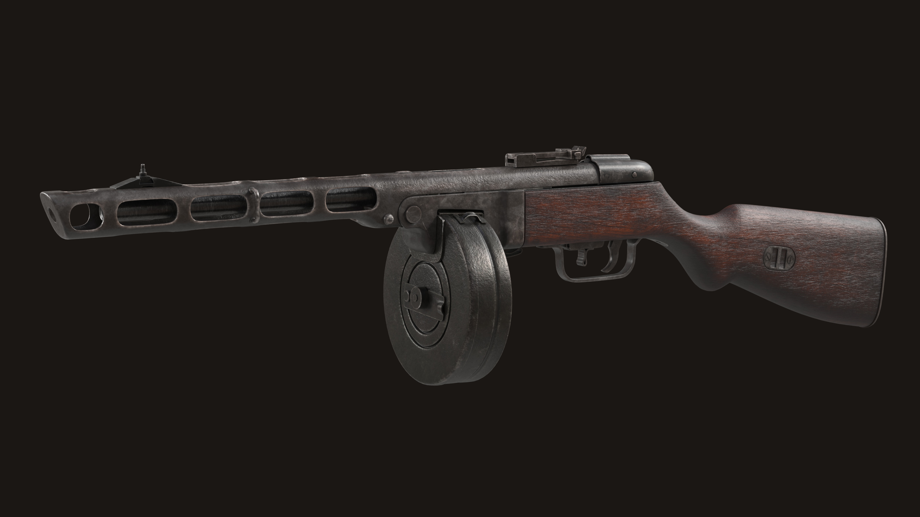 PPSh-41 Low-poly 3D model_17