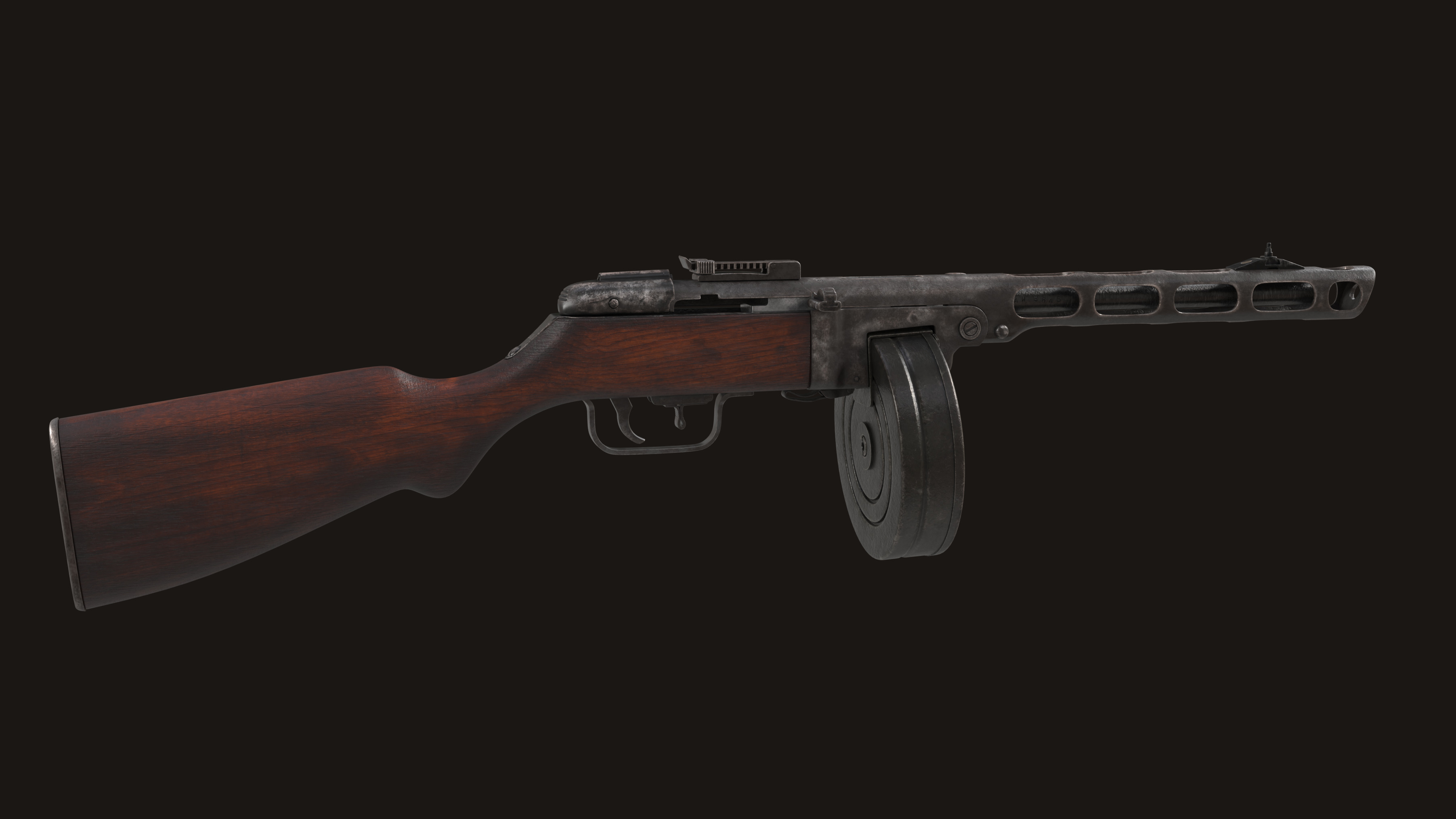 PPSh-41 Low-poly 3D model_14