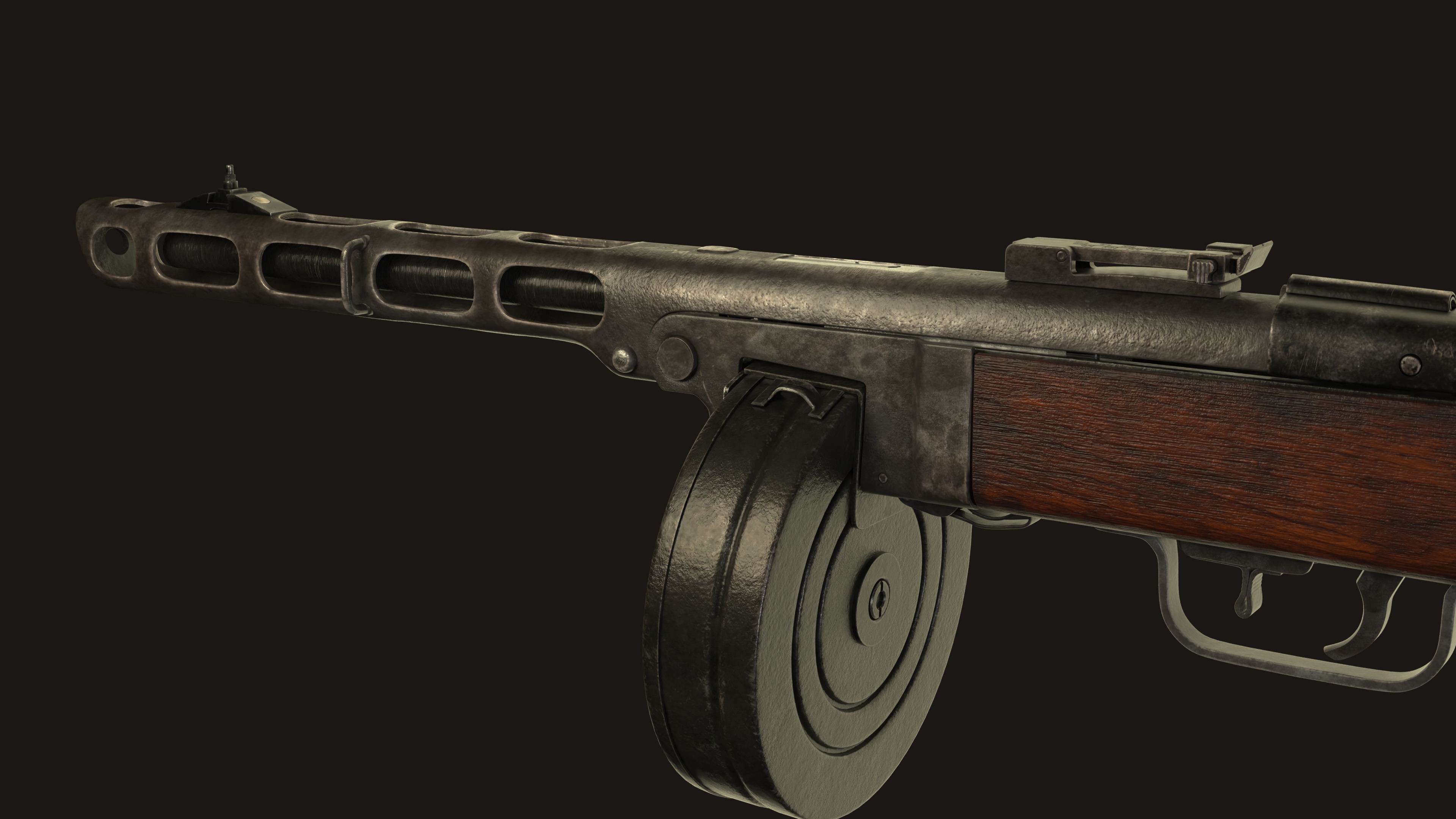 PPSh-41 Low-poly 3D model_8