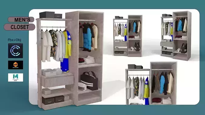 Male Closet  3D model