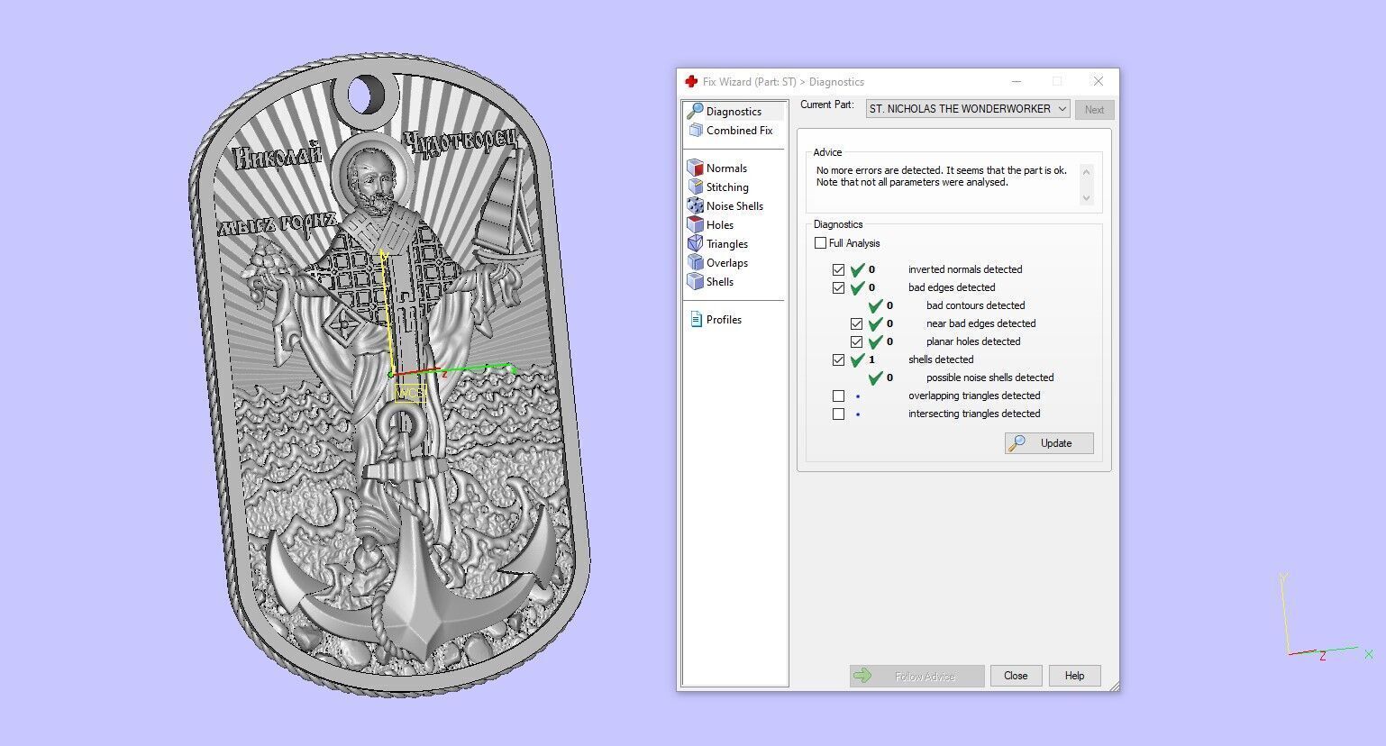 ST NICHOLAS THE WONDERWORKER PENDANT 3D print model_6