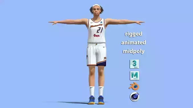 T-Pose Rigged Brianna Turner WNBA