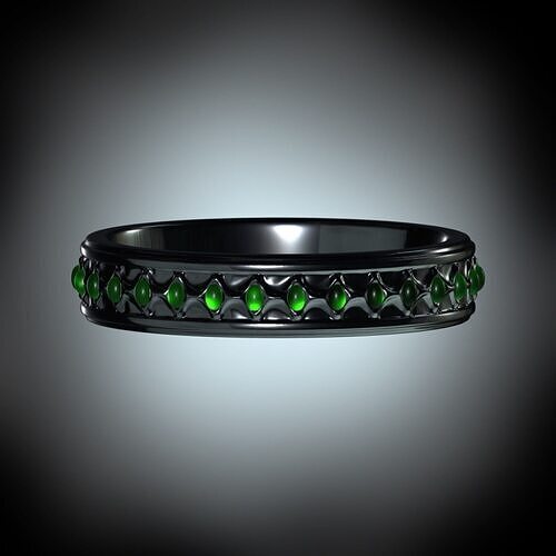 Ring with stones 3D model