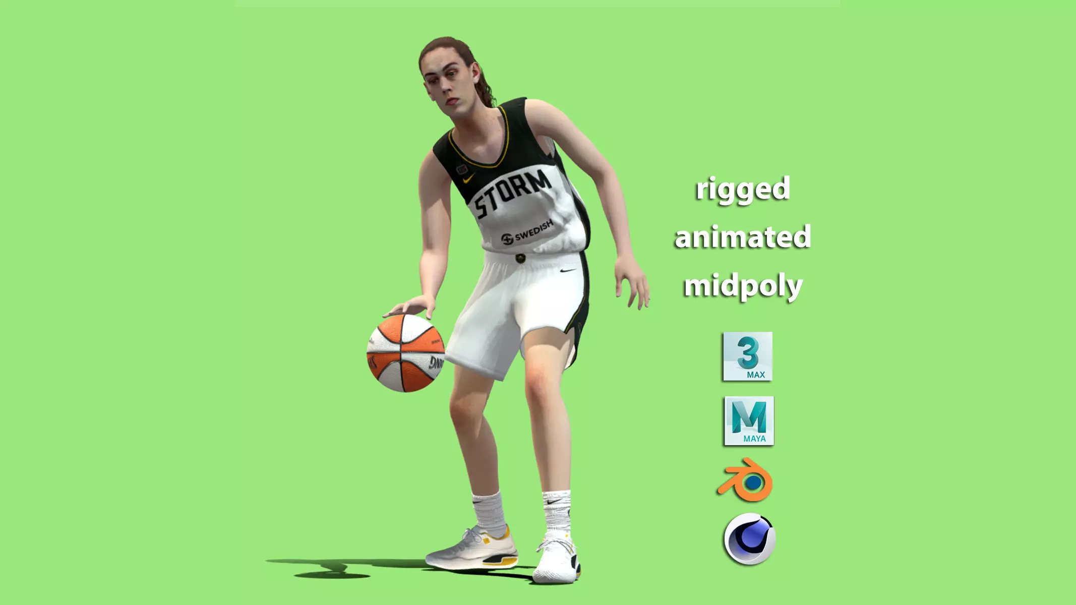 3D Rigged Breanna Stewart WNBA 3D model