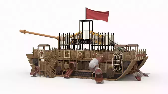 Tank themed amusement park