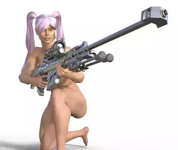 angelina shotting MKS Tactical Sniper Rifle